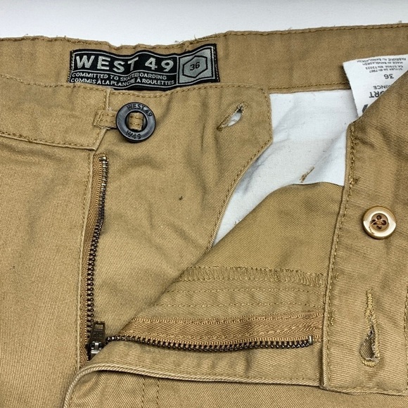 West 49 Slim Bermuda Shorts Size 36 Colour Camel - Picture 9 of 11